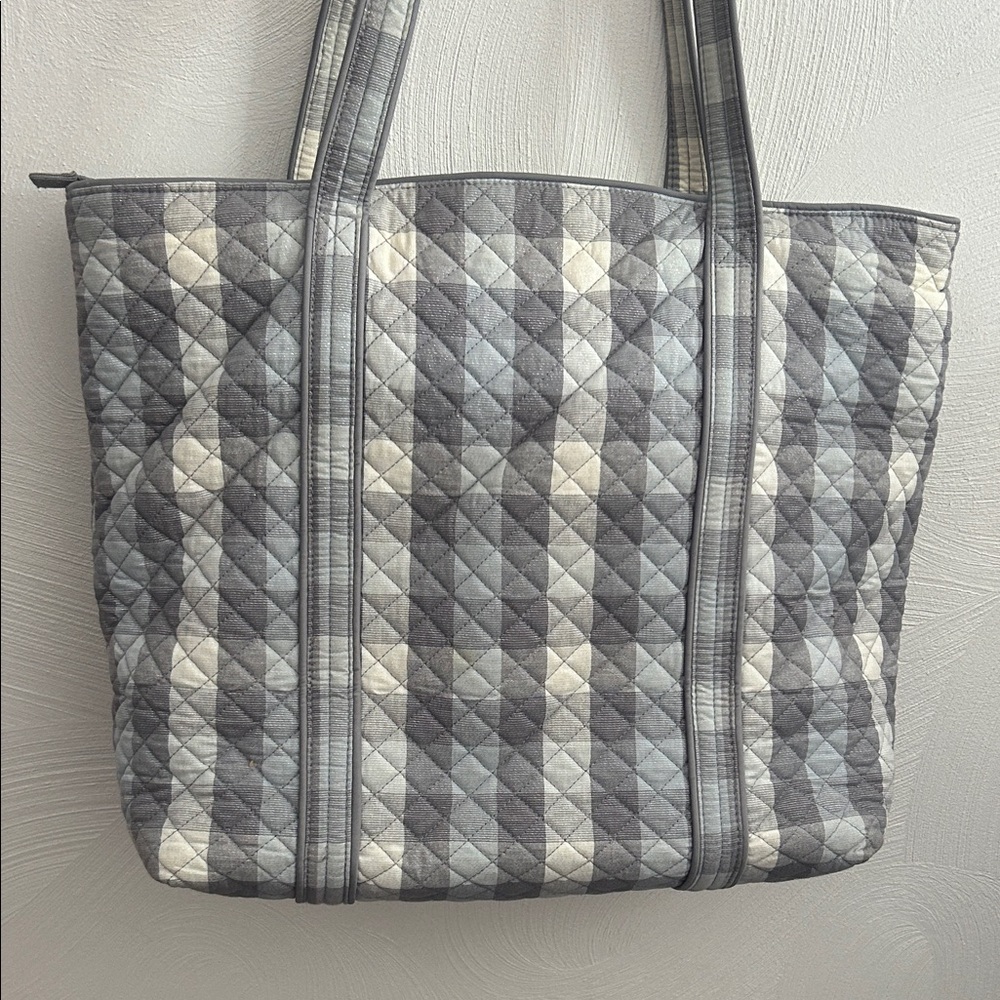 Vera Bradley Gray Quilted Tote Bag - Picture 8 of 9